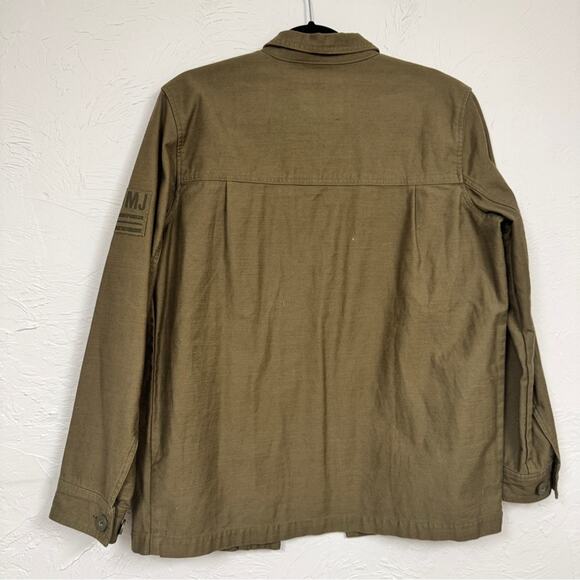 Stone Row X Georgia May Jagger Green Utility Jacket Womens M Lightweight Casual - Picture 4 of 9